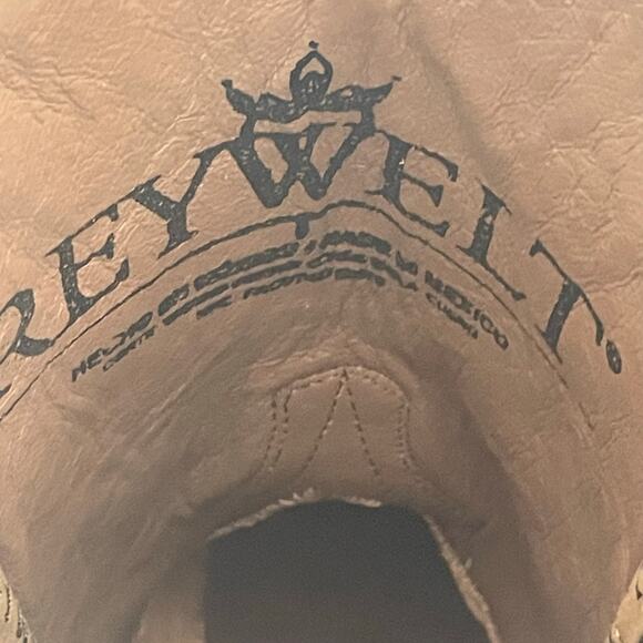 Reywelt Western Boots Embossed Leather Sunflower Embroidery Size 8 Square Toe - Picture 11 of 13